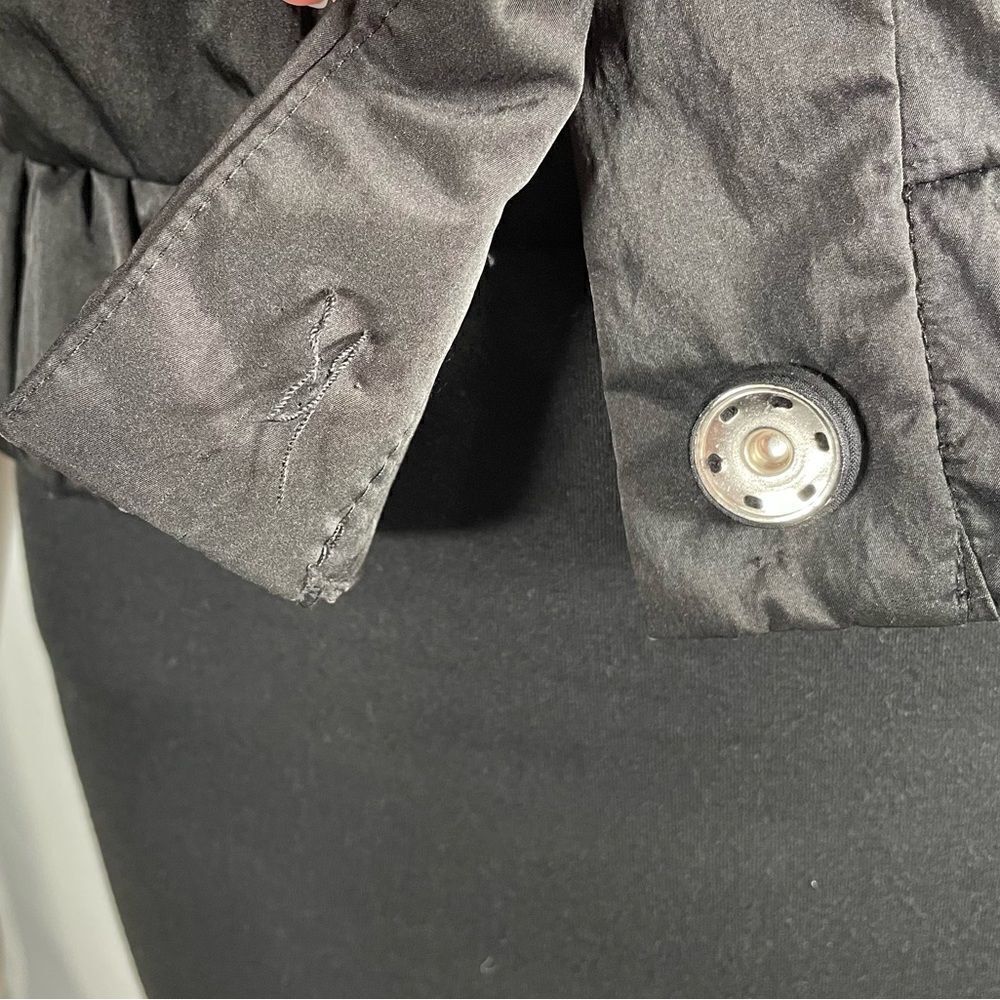 Bizz Black Ruffle Half Sleeve Button Up Jacket - Picture 11 of 12